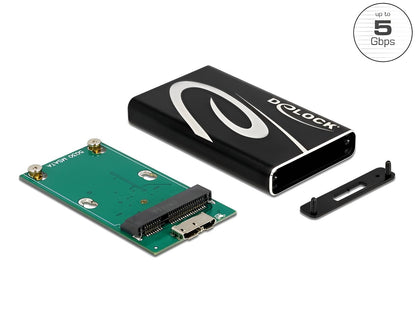מארז חיצוני USB-C 3.2 Gen 1 5Gbps לכונן mSATA SSD - delock.israel