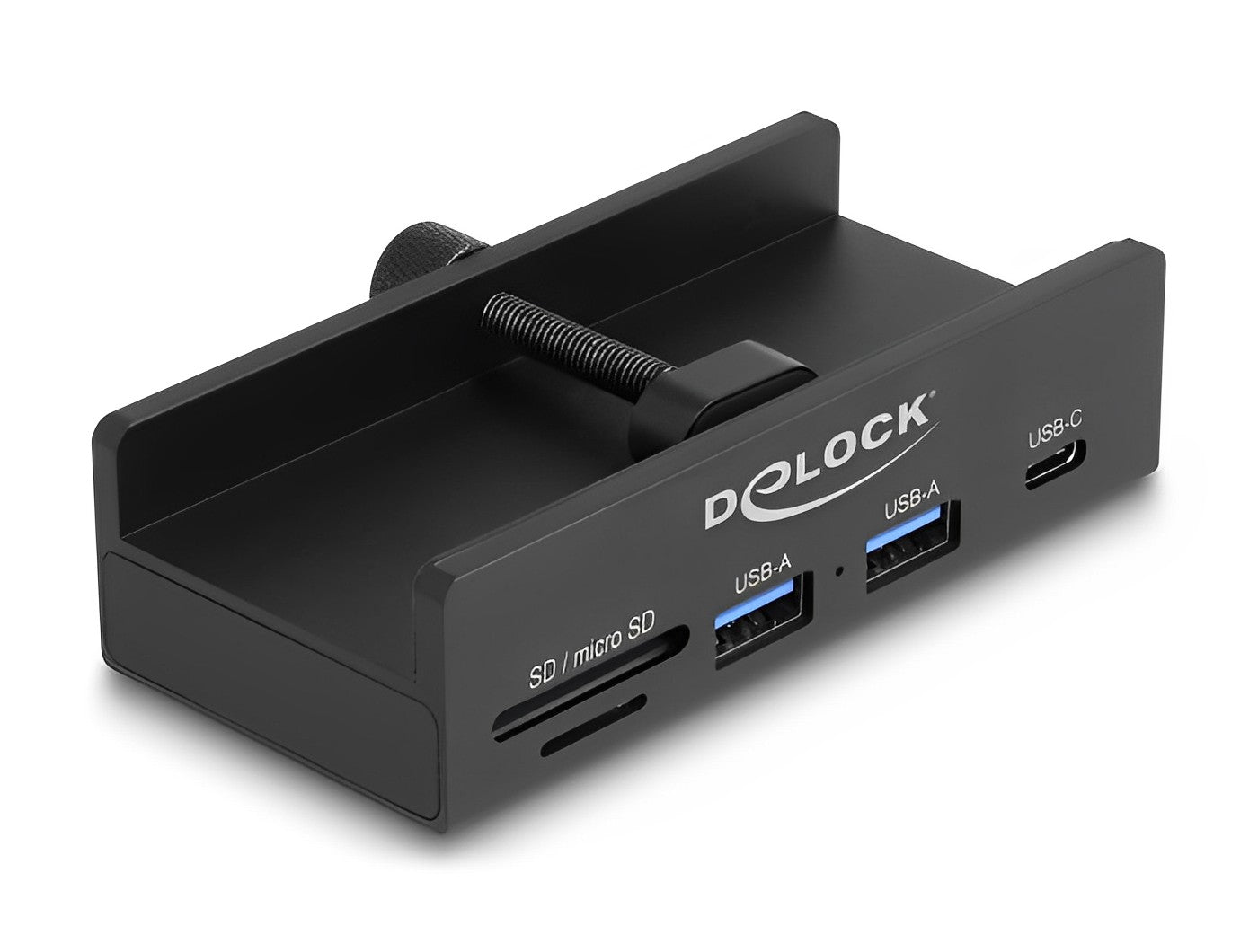 Delock External USB 5 Gbps Hub with 2 x USB Type-A, 1 x USB Type-C™ and SD + Micro SD Slot with Locking Screw - delock.israel