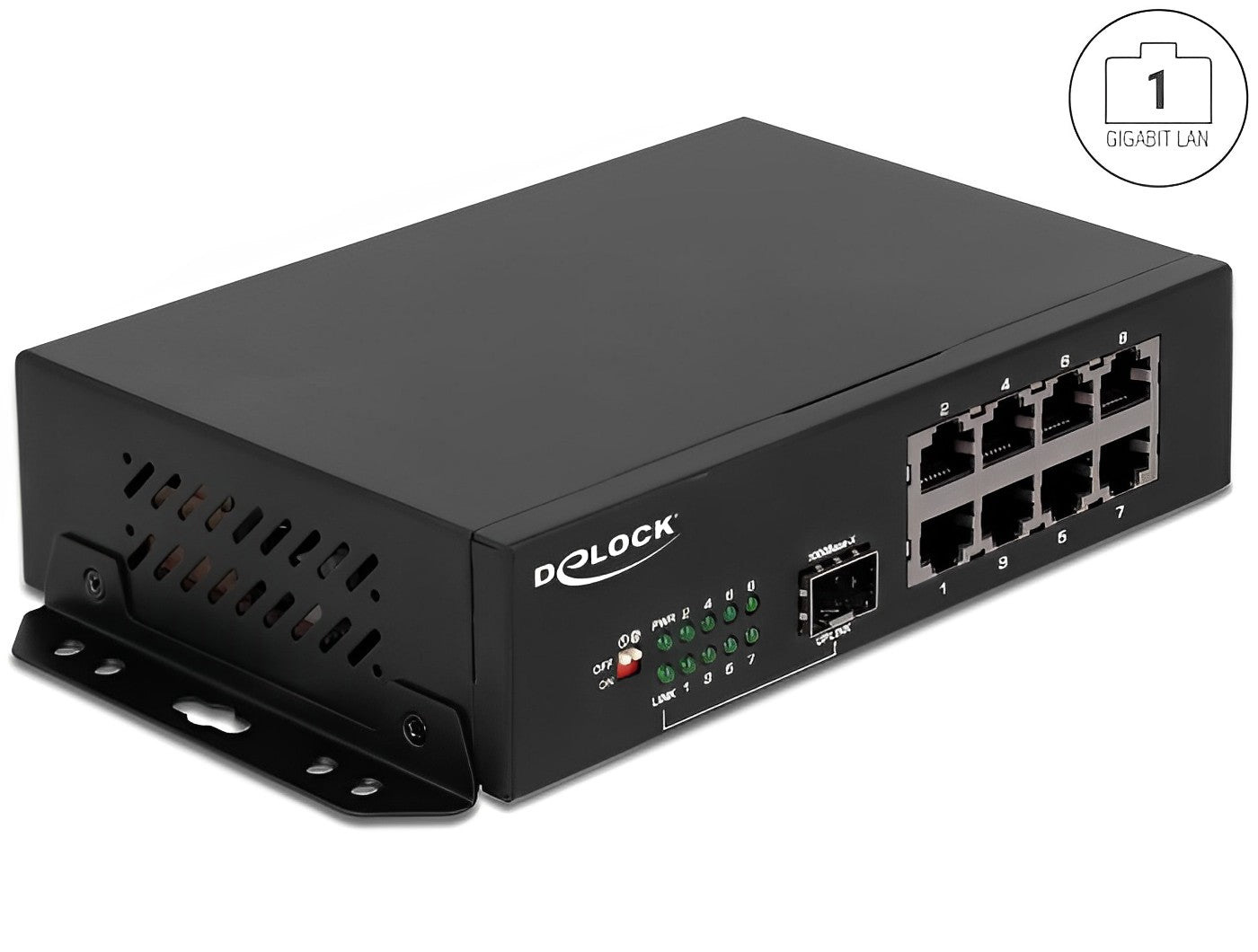 רכזת רשת Gigabit Ethernet Switch 8 Port RJ45 + Port SFP - delock.israel