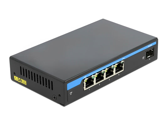 רכזת רשת Gigabit Ethernet Switch 4 Port PoE + 1 SFP - delock.israel