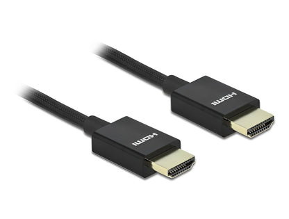 כבל HDMI 8K מבית DELOCK גרמניה משמש לחיבור מסך או טלוויזיה HDMI למחשב עם יציאת HDMI.