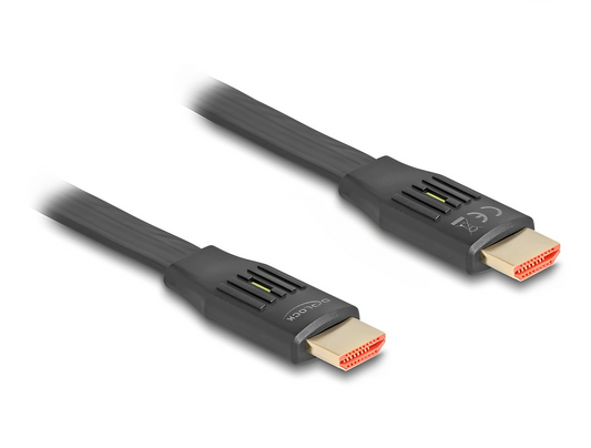 כבל שטוח HDMI 8K מבית DELOCK גרמניה משמש לחיבור&nbsp;מסך או טלוויזיה HDMI למחשב&nbsp;עם יציאת HDMI