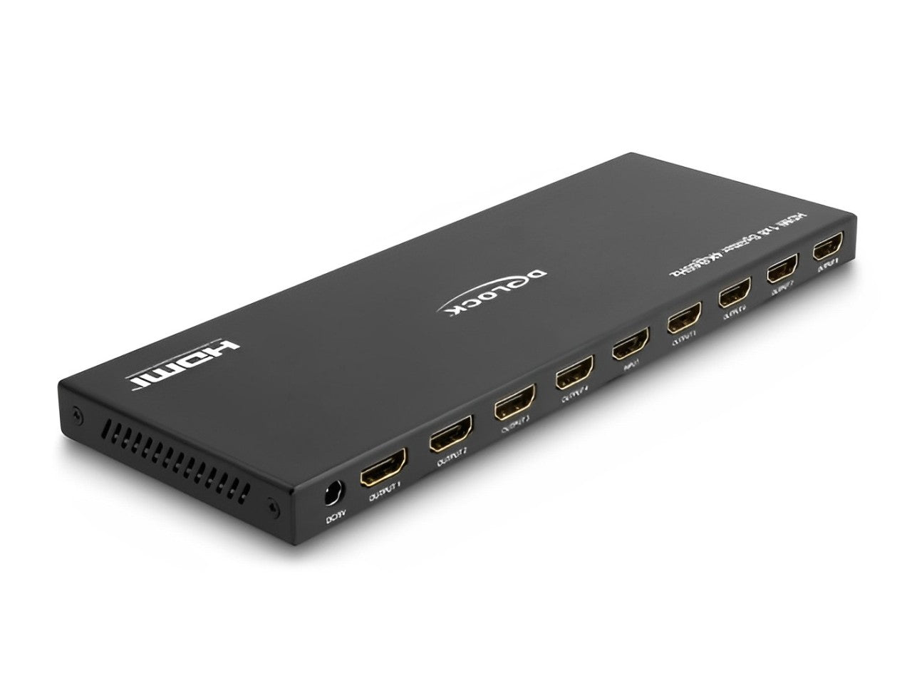 Delock HDMI Splitter 1 x HDMI in to 8 x HDMI out 4K 60 Hz with downscaler - delock.israel