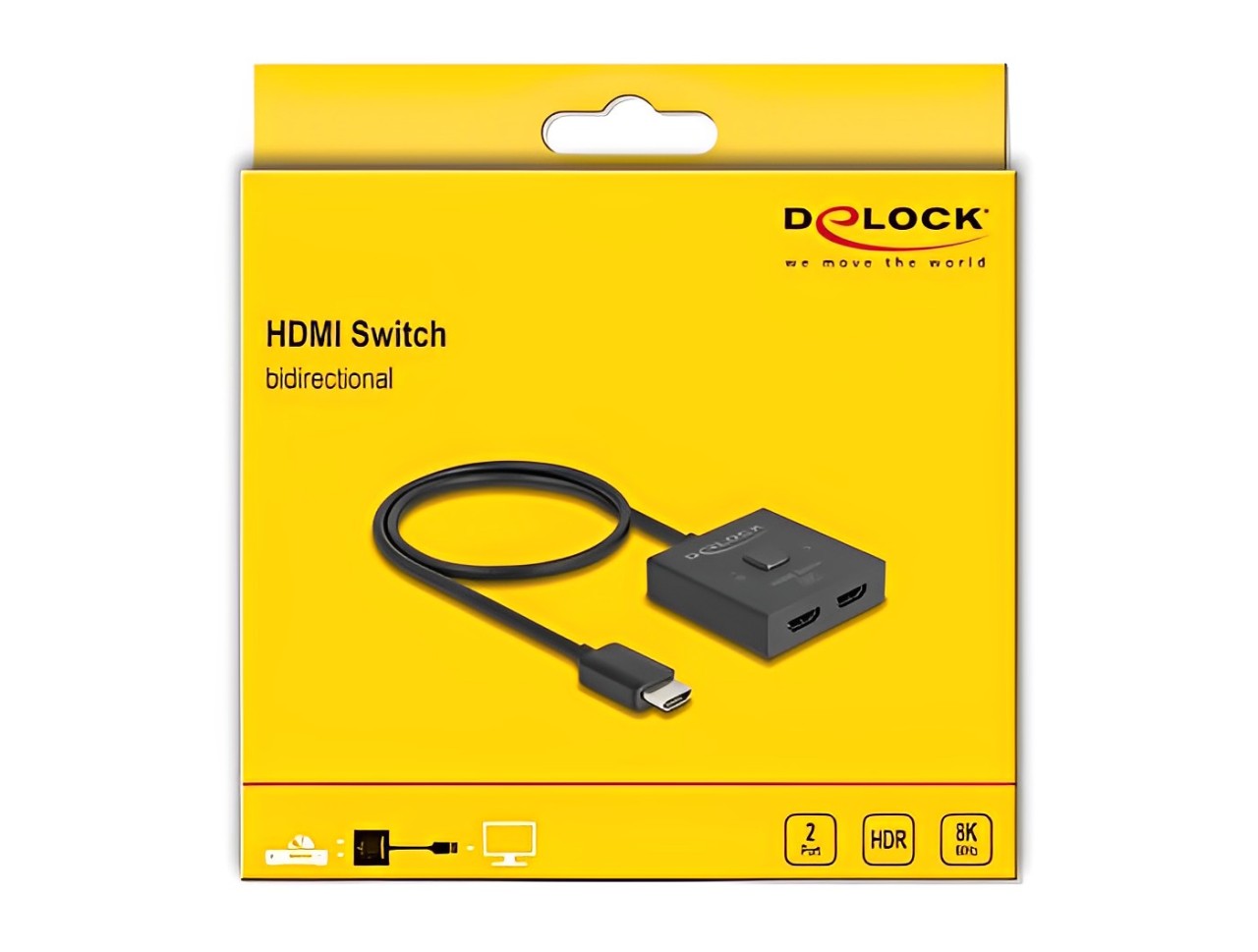 Delock HDMI Switch 2 to 1 bidirectional 8K - delock.israel