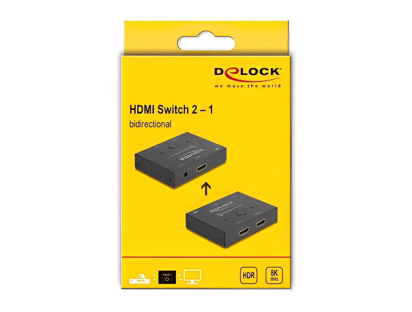 מיתוג דו - כיווני HDMI 8K עם 2 יציאות HDMI-A - delock.israel
