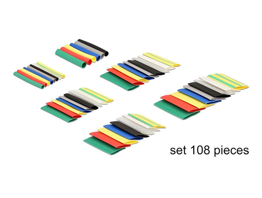 Delock Heat shrink tube set 108 pieces assorted colours - delock.israel