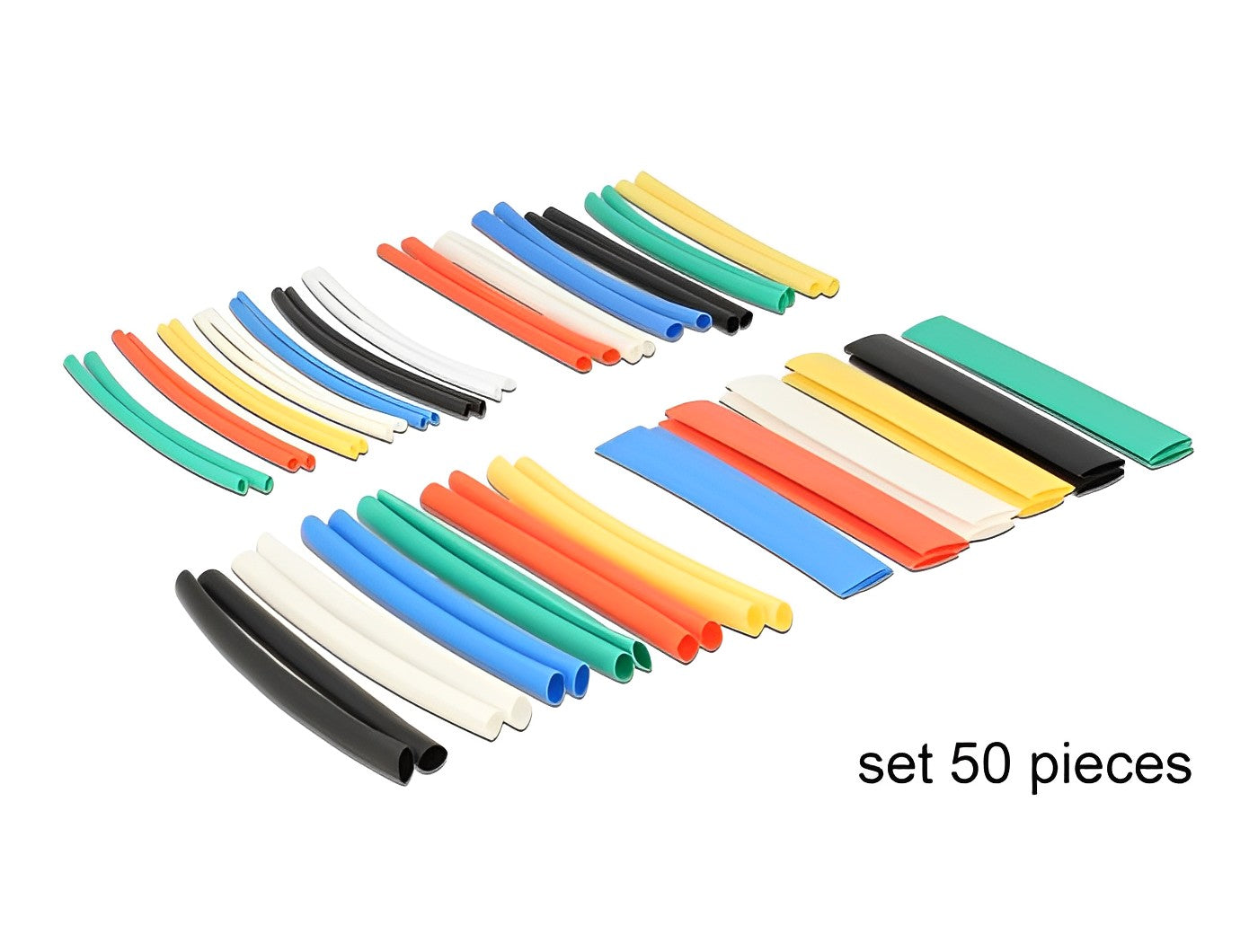 Delock Heat shrink tube set 50 pieces assorted colours - delock.israel