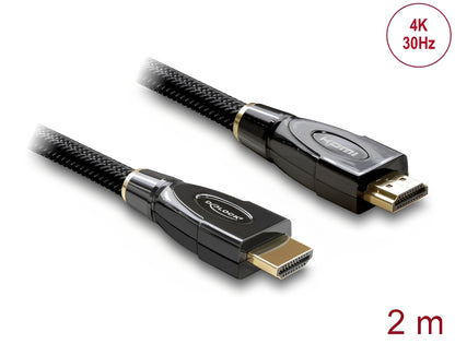 כבל HDMI 4K מבית DELOCK גרמניה משמש לחיבור מסך או טלוויזיה HDMI למחשב עם יציאת HDMI