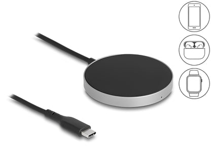 מטען שולחני אלחוטי Wireless Inductive Charging Pad 5W / 7.5W / 10W / 15W - delock.israel