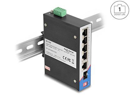 מתג Gigabit Ethernet תעשייתי מבית Delock גרמניה מאפשר חיבור של רכיבי רשת שונים