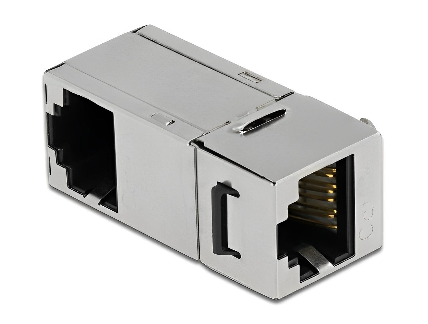 מתאם קיסטון מסוכך RJ45 Cat.6A STP נ/נ מכופף 90° - delock.israel