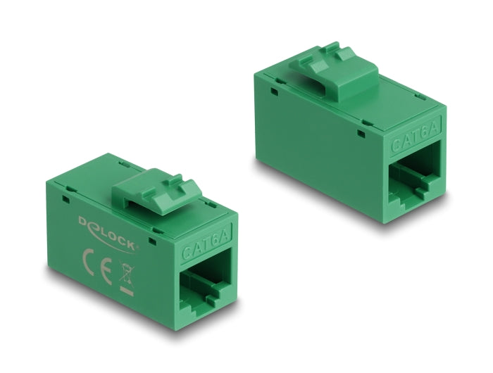 Delock Keystone Module RJ45 jack to RJ45 jack Cat.6A UTP green
-delock.israel