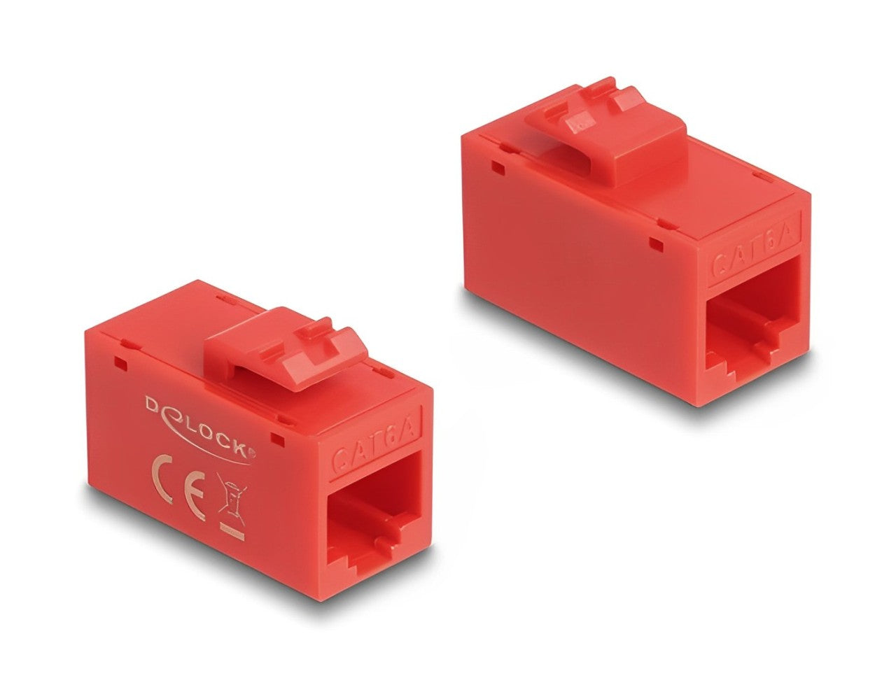 Delock Keystone Module RJ45 jack to RJ45 jack Cat.6A UTP red
-delock.israel