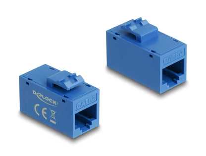 Delock Keystone Module RJ45 jack to RJ45 jack Cat.6A UTP blue
-delock.israel