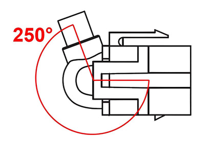 מתאם קיסטון USB-A 3.0 250° על כבל ז/נ צבע שחור - delock.israel