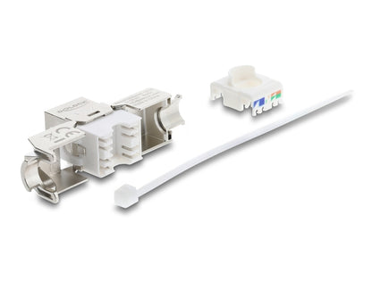 מתאם Keystone Cat.8.1 מבית Delock גרמניה יכול לשמש לחיבור כבל רשת