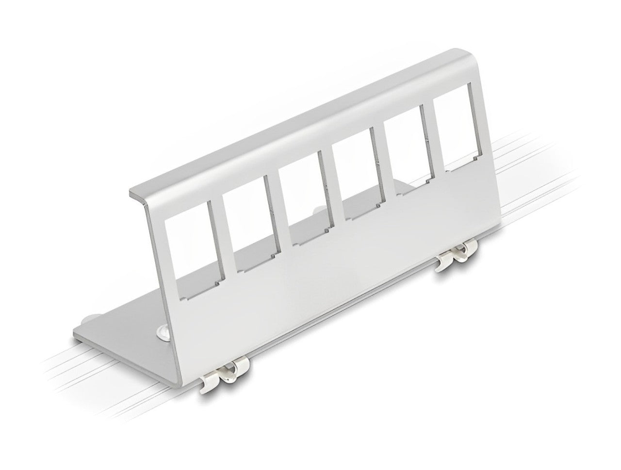 Delock Keystone Metal Mounting 6 Port for DIN rail - delock.israel