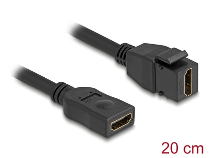 מתאם Keystone מבית Delock גרמניה מאפשר חיבור קל ונוח של כבל HDMI בתוך בפאץ' פאנלם או קירות, ומספק תמיכה ברזולוציה עד 8K @ 60Hz