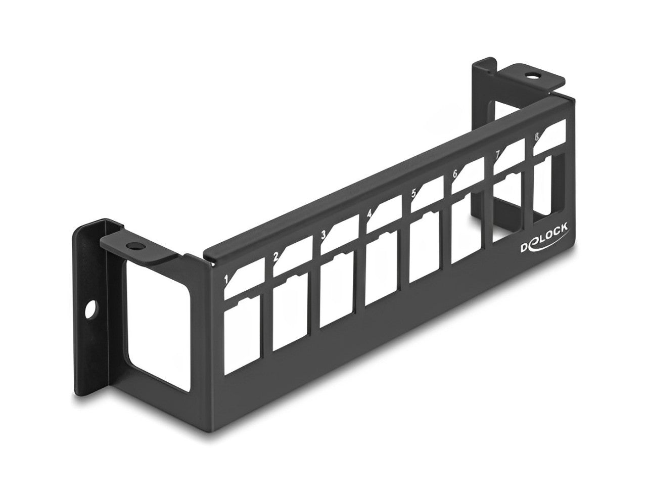 Delock Keystone Mounting Panel 8 Port surface mount horizontal - delock.israel