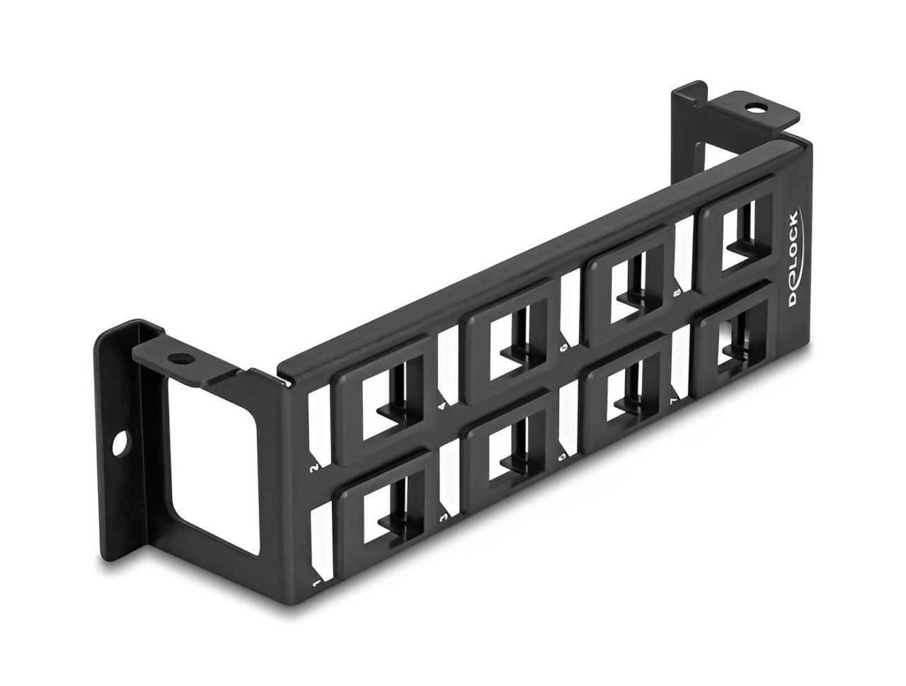 Delock Keystone Mounting Panel 8 Port surface mount vertical - delock.israel