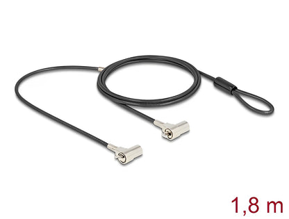 Navilock Dual Laptop Security Cable with Key Lock for Kensington slot 3 x 7 mm and Nano slot 2.5 x 6 mm - delock.israel