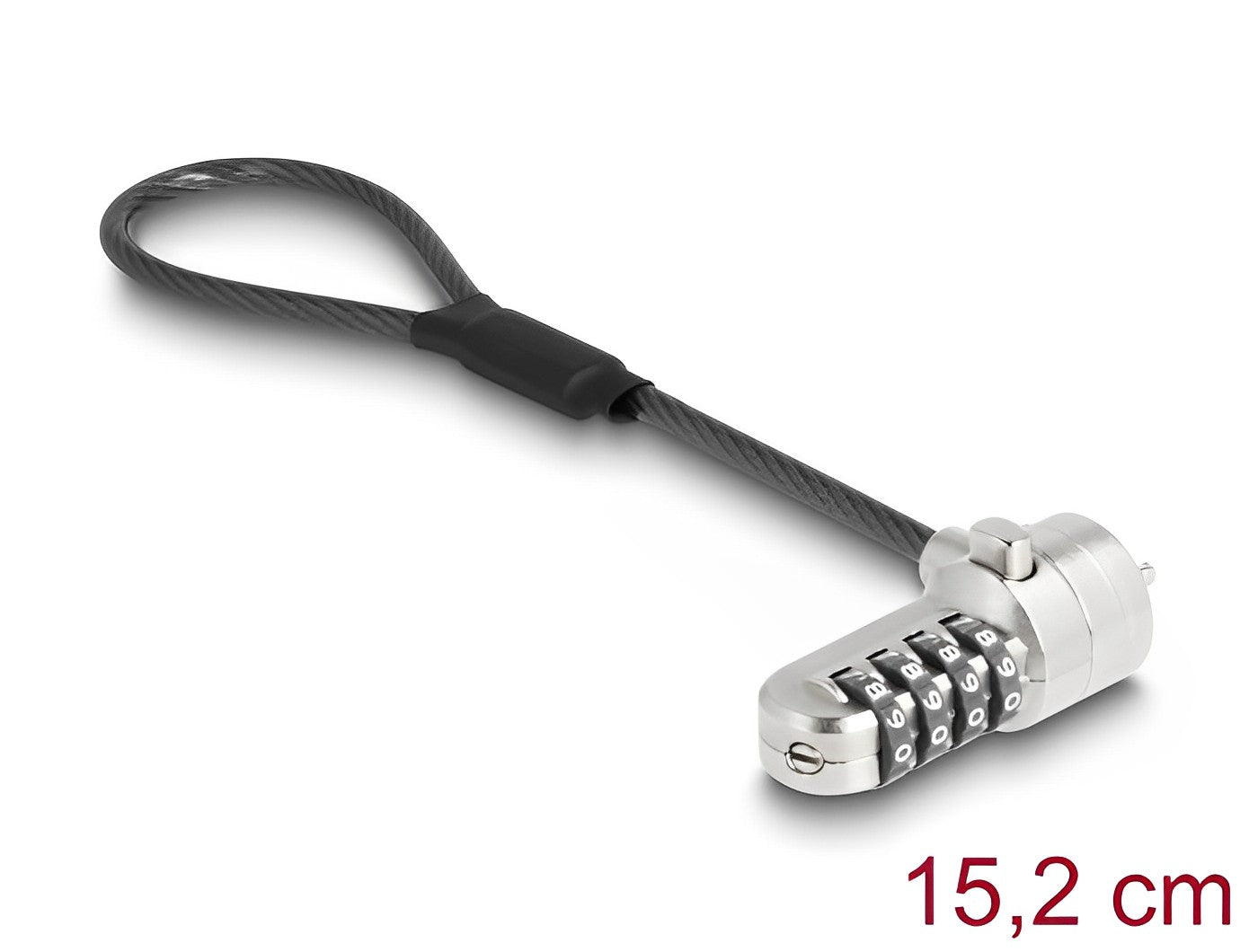 Navilock Laptop Security Cable with Digit Combination Lock 15.2 cm for Kensington Slot 3 x 7 mm - delock.israel