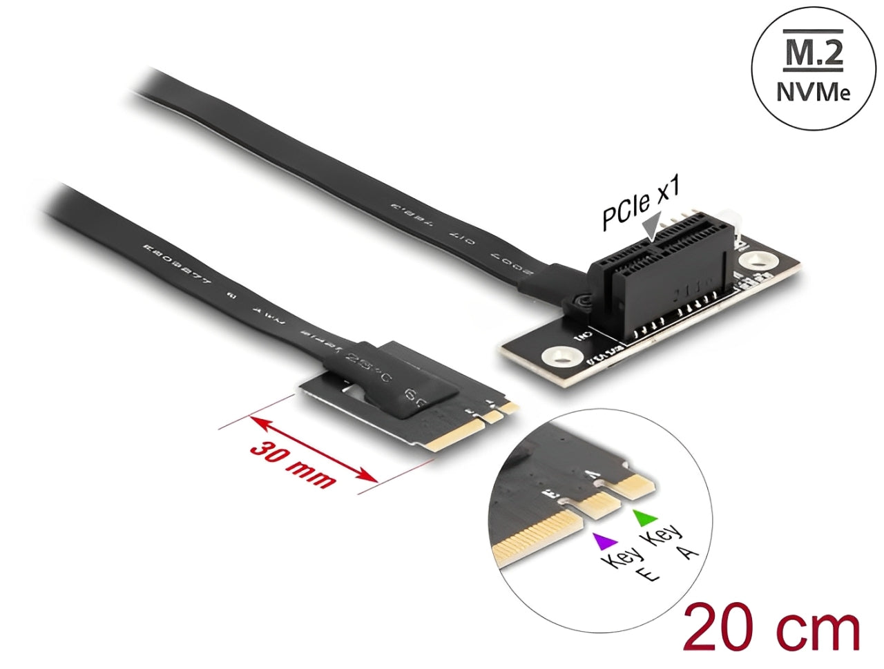 מתאם רייזר זה מבית Delock גרמניה מאפשר חיבור כרטיס PCI Express לחריץ delock.israel - M.2