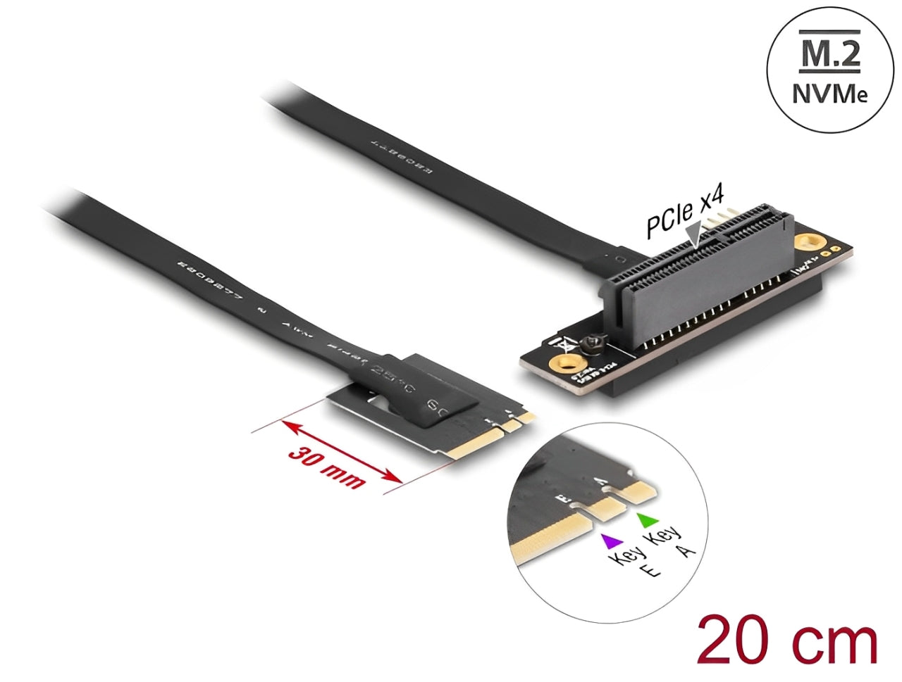 מתאם רייזר זה מבית Delock גרמניה מאפשר חיבור כרטיס PCI Express לחריץ delock.israel - M.2