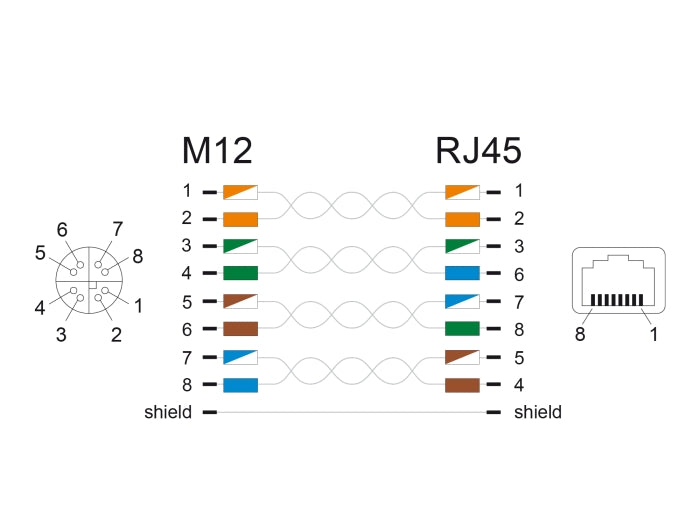 Delock M12 Adapter X-coded 8 pin female to RJ45 jack Cat.6A STP metal - delock.israel