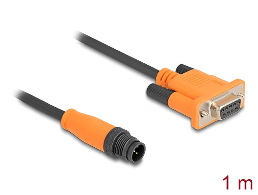 Delock M12 CAN Bus Cable A-coded 5 pin male to D-Sub 9 female 1 m - delock.israel