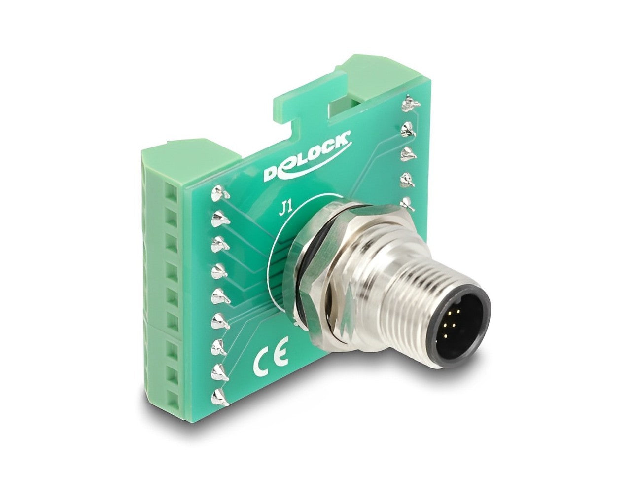 Delock M12 Transfer Module Adapter 17 pin A-coded male to 18 pin terminal block for installation - delock.israel