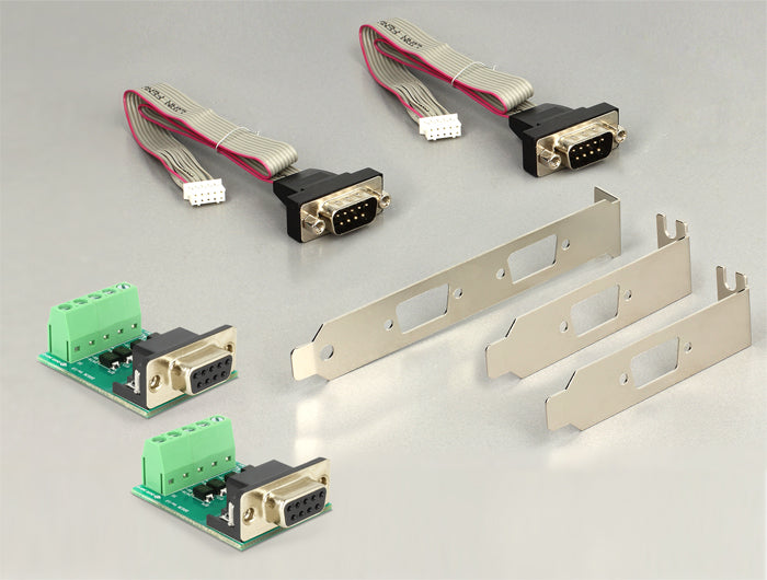 כרטיס Mini PCIe Serial RS-422 / 485 עם 2 יציאות DB9 with 600 W Surge צ'יפ Exar - delock.israel