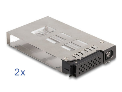 מגירה נשלפת Slim Bay 5.25″ עבור 2 כונני 2.5″ U.2 NVMe SSD - delock.israel