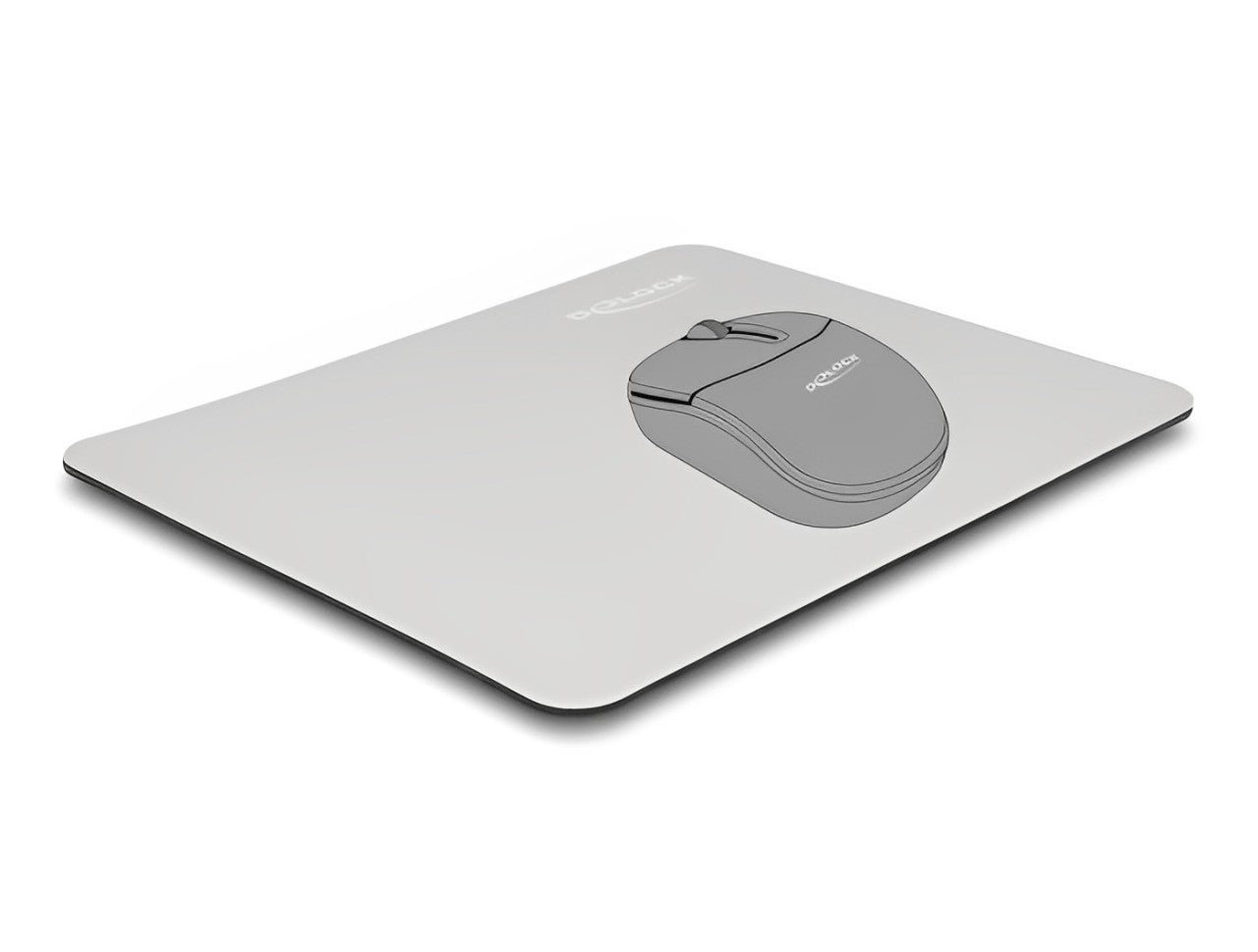 Delock Mouse pad grey 220 x 180 mm glass coating - delock.israel