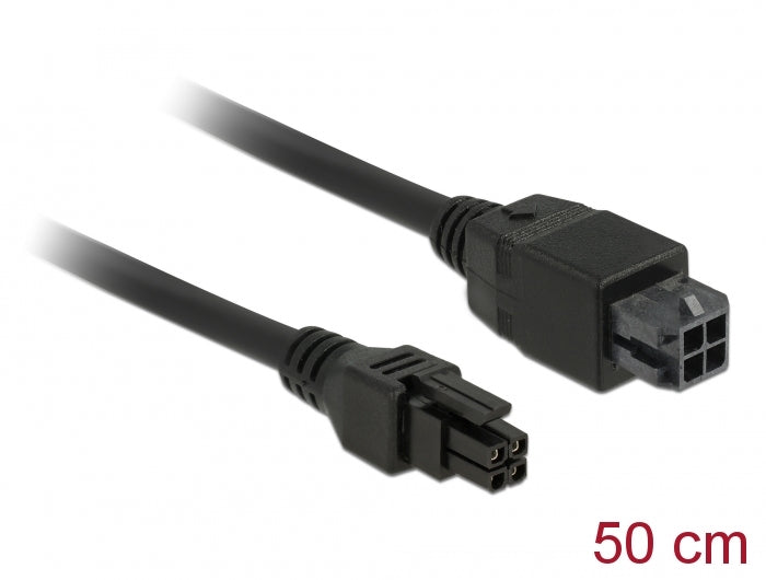 Delock Micro Fit 3.0 4 pin Extension Cable male > female 50 cm - delock.israel