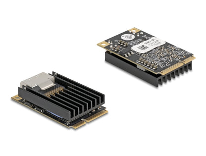 כרטיס ה-Mini PCIe מבית Delock גרמניה מציע שני חריצי SFP עם קצב העברת נתונים של עד 1Gbps