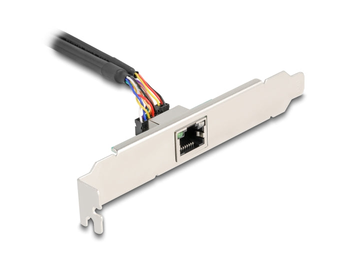 כרטיס ה-Mini PCIe מבית Delock גרמניה מציע יציאת רשת RJ45 אחד עם קצב העברת נתונים של עד 1Gbps באמצעות כבלי נחושת סטנדרטיים מסוג Cat.6
