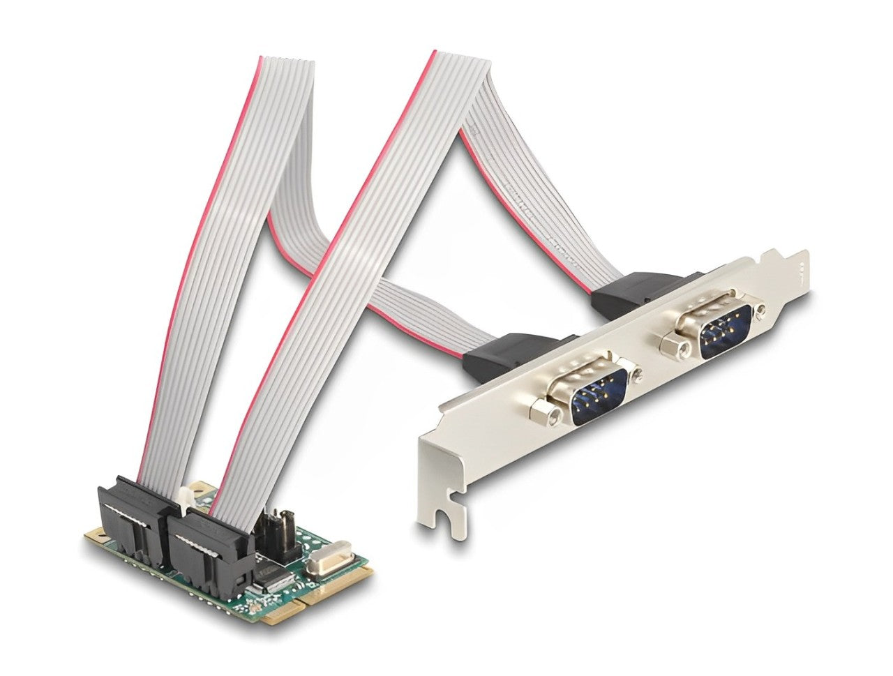 Delock Mini PCIe I/O PCIe full size 2 x Serial RS-232 with voltage supply 5 V / 12 V - delock.israel