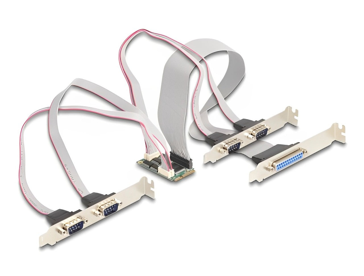 Delock Mini PCIe I/O PCIe full size 4 x Serial RS-232, 1 x Parallel - delock.israel