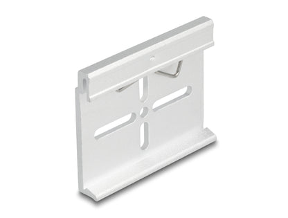 Delock Aluminium Mounting Clip for DIN Rail 60.0 x 47.8 mm silver - delock.israel