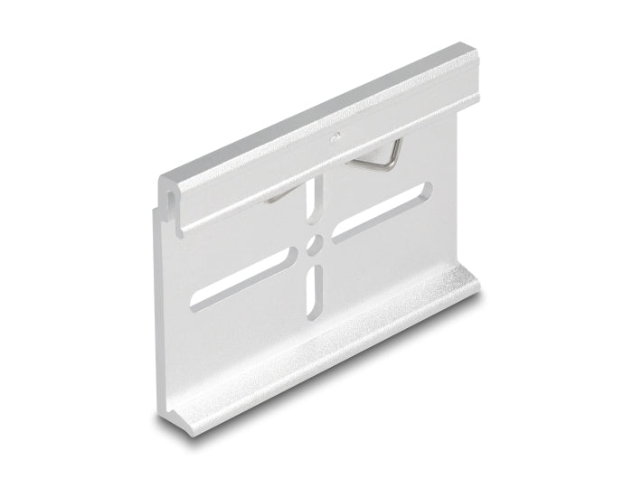 Delock Aluminium Mounting Clip for DIN Rail 70.0 x 47.8 mm silver - delock.israel