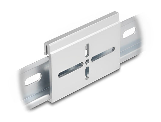 Delock Aluminium Mounting Clip for DIN Rail 70.0 x 47.8 mm silver - delock.israel