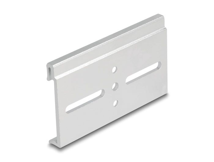 Delock Aluminium Mounting Clip for DIN Rail 80.0 x 47.8 mm silver - delock.israel