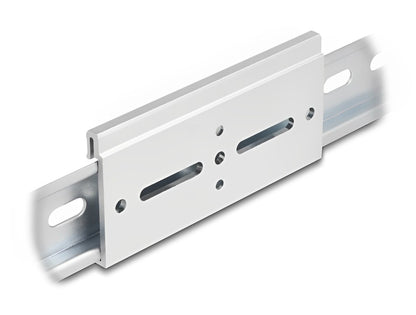 Delock Aluminium Mounting Clip for DIN Rail 100.0 x 47.8 mm silver - delock.israel