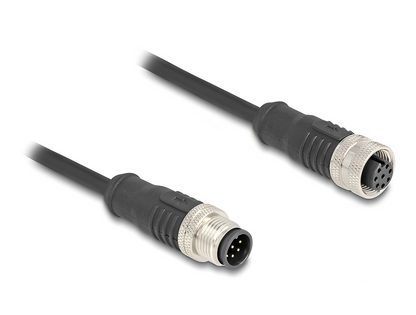 Delock M12 Cable A-coded 8 pin male to female PVC - delock.israel