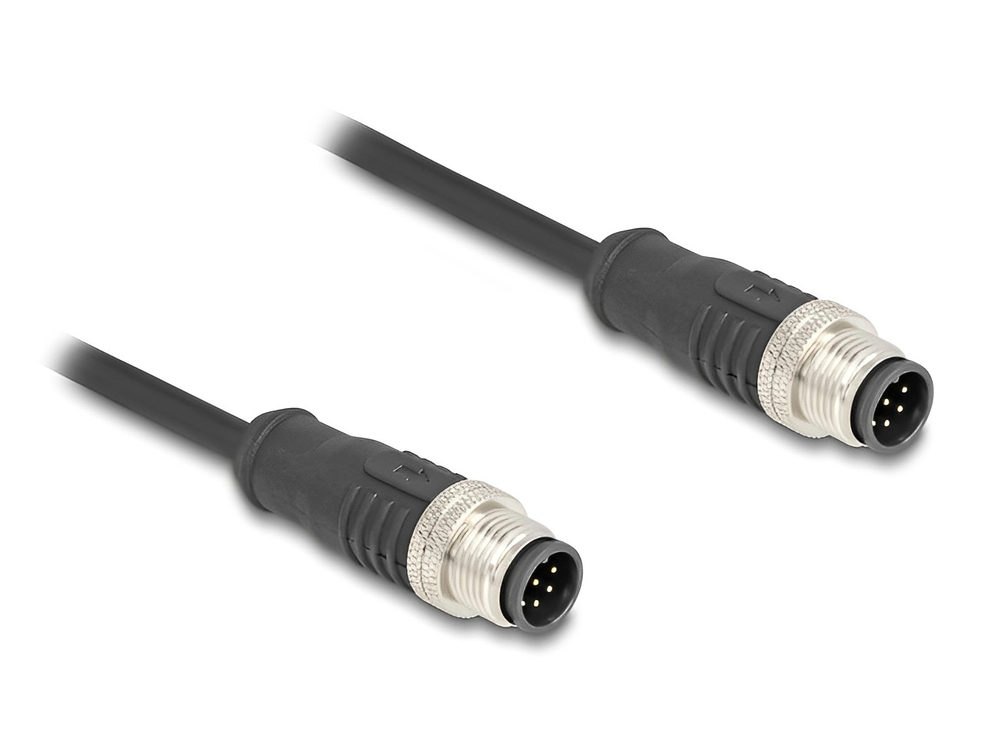 Delock M12 Cable A-coded 8 pin male to male PVC - delock.israel