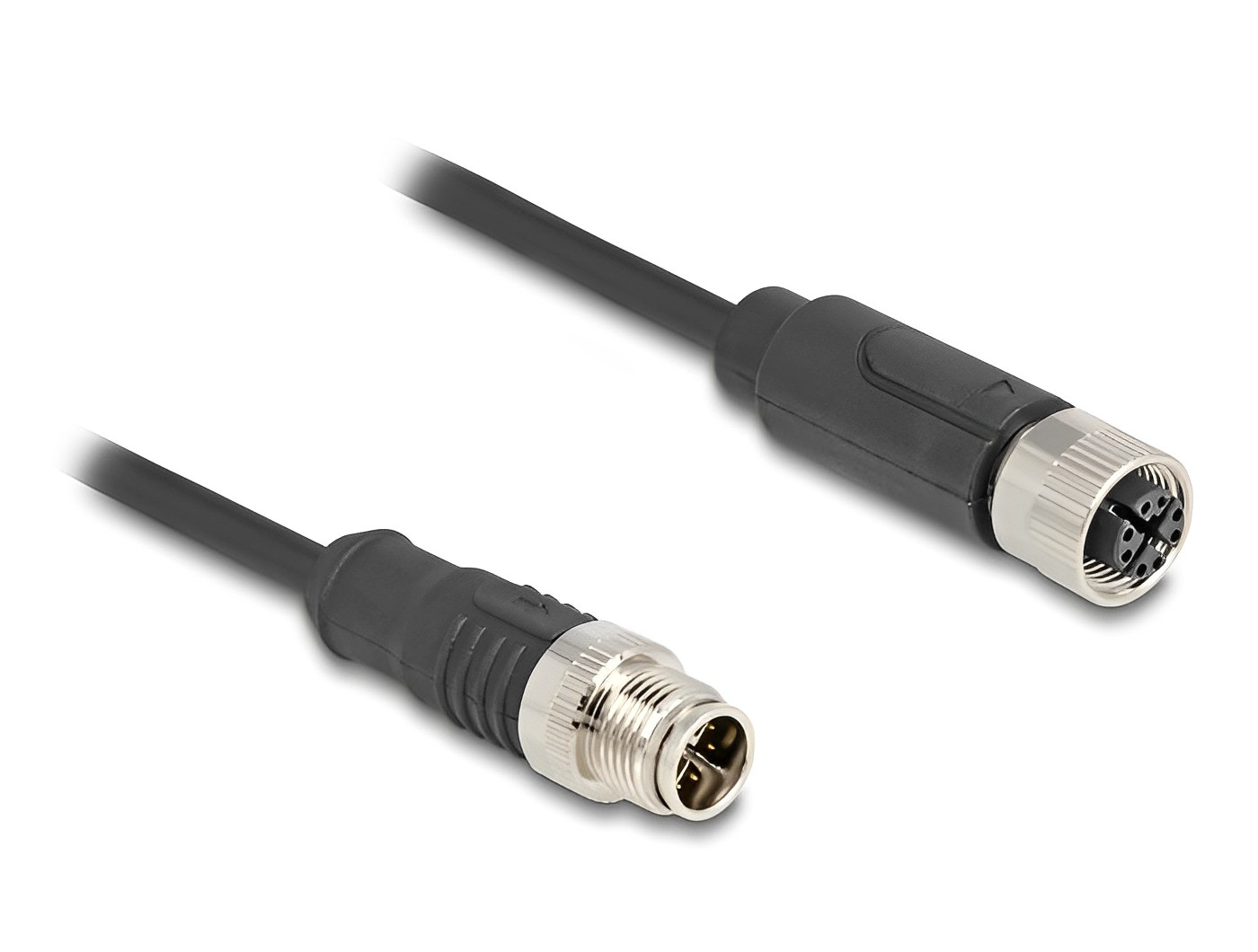 Delock M12 Cable X-coded 8 pin male to female PVC - delock.israel