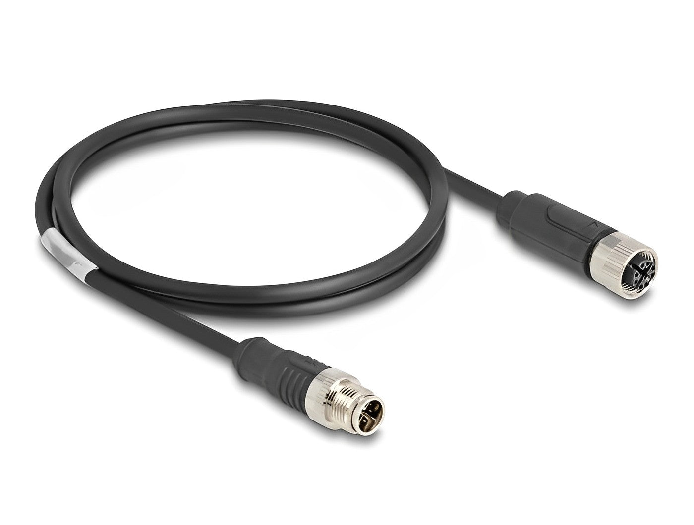 Delock M12 Cable X-coded 8 pin male to female PVC 1 m - delock.israel