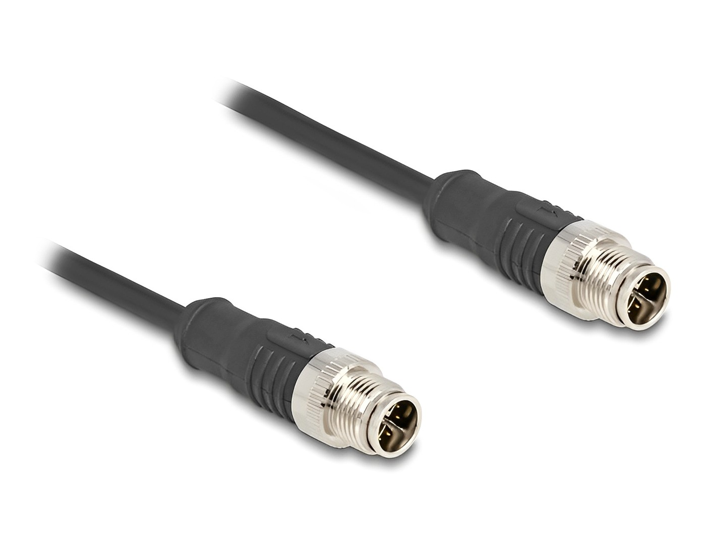 Delock M12 Cable X-coded 8 pin male to male PVC - delock.israel