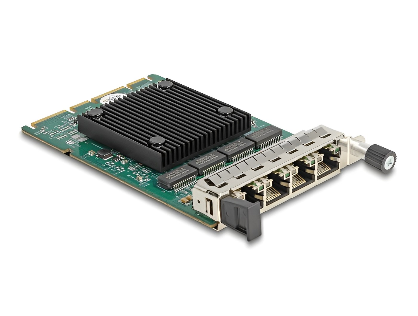 Ocp Debug Card כרטיס רשת קווי Delock OCP 3.0 עם 4 יציאות RJ45 במהירות 1 ג'יגה-ביט | צ